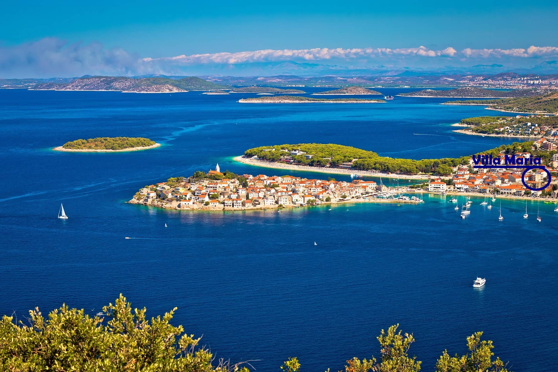 Primošten and location of apartments Villa Maria